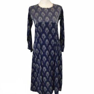 Soch Navy Print Midi Dress Size Small